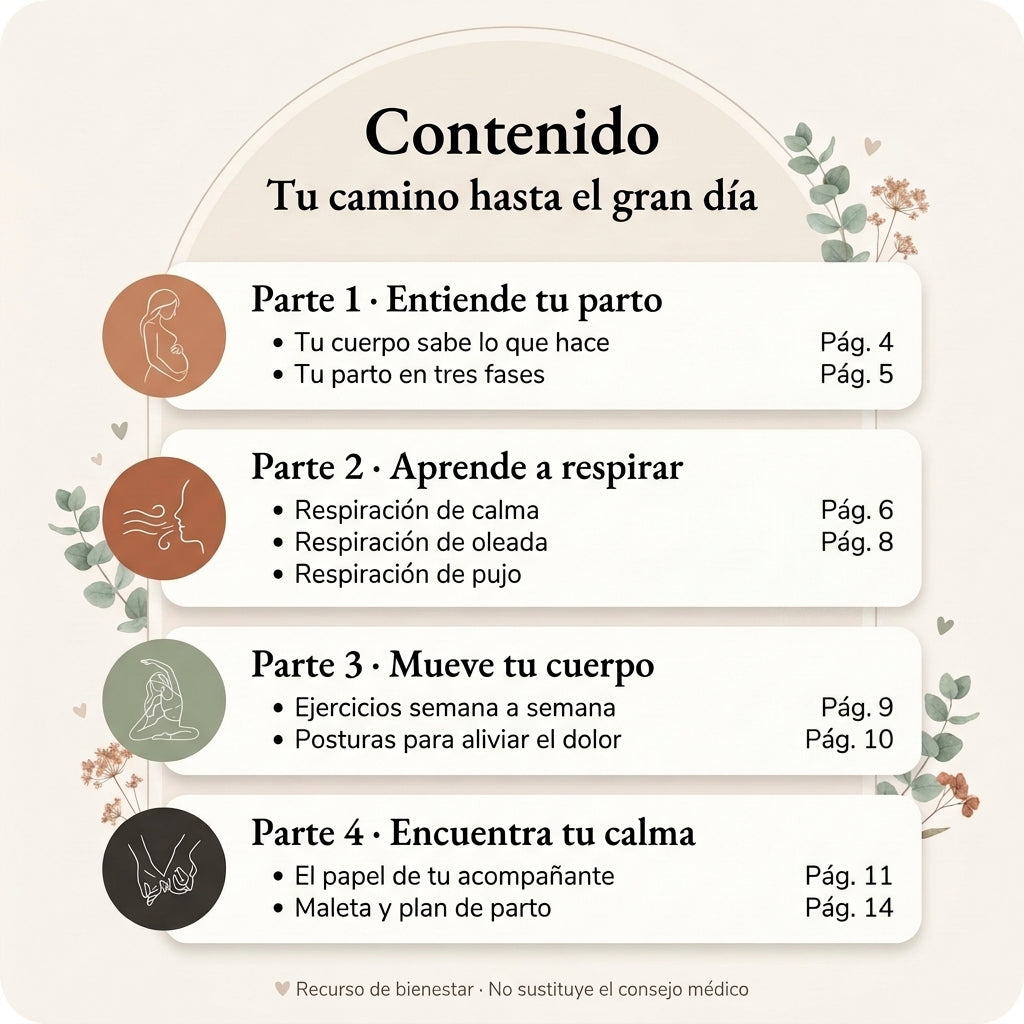 Llega a tu parto con calma, no con miedo.