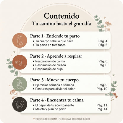 Llega a tu parto con calma, no con miedo.